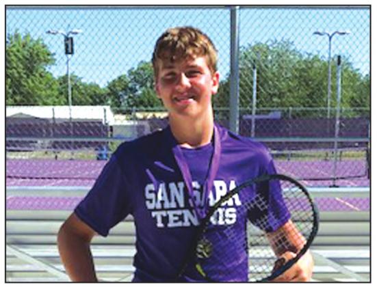 Trace Temples - 2nd place in 14 boys singles